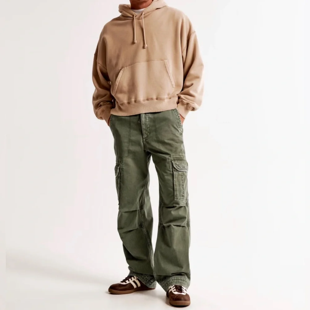 Abercrombie & Fitch Men’s Y2K Army Green Cotton Utility Cargo Pants Size 31X30